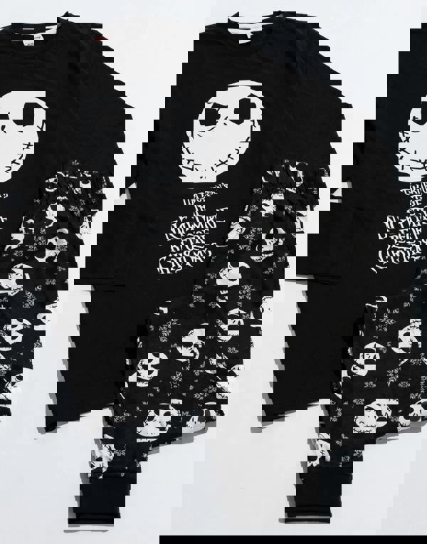 Disney The Nightmare Before Christmas Mens Multicoloured Jack Skellington Long Sleeve Long Leg Pyjama Set