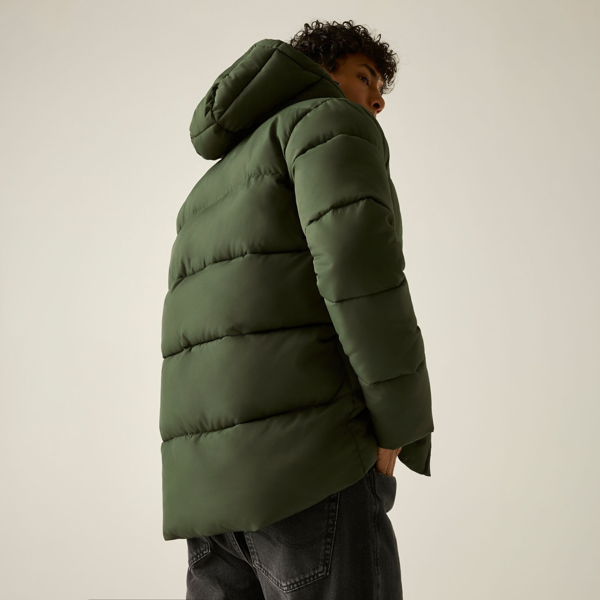 Regatta Mens Marek Short Padded Jacket - Dark Khaki/Black