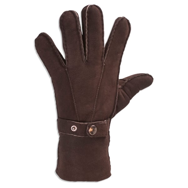 Nordvek Mens Sheepksin Gloves With Buckle Strap