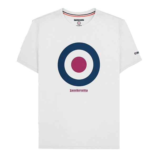Lambretta Mens SS24 Target T-Shirt - White