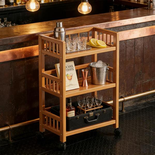 Havendro 3-Tier Storage Trolley Cart with Wheels Rolling Rack