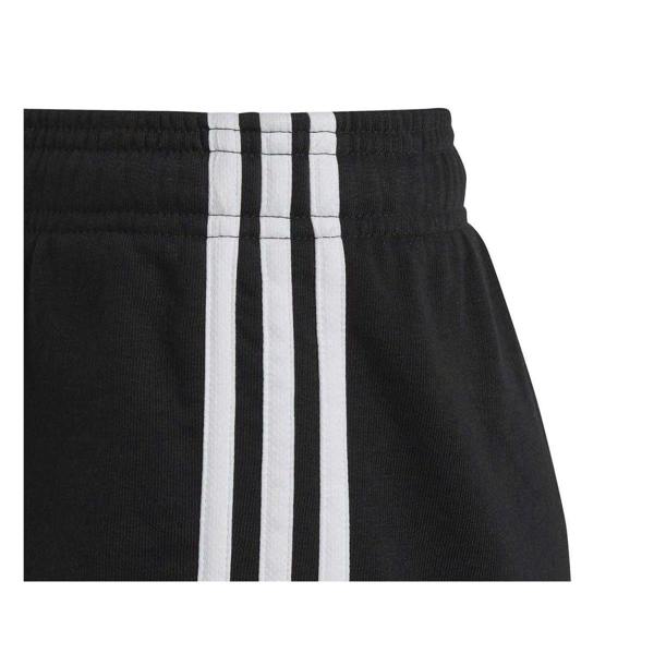 Adidas Girls Fleece 3 Stripes Shorts - Black/White - 
