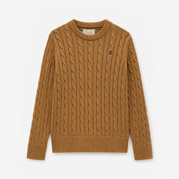 Joules CLASSIC CABLE Jumpers Sweatshirt   in  Brown
