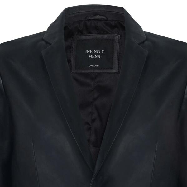 Infinity Leather Mens Jacket Leather Blazer Soft Italian Fitted Vintage Coat