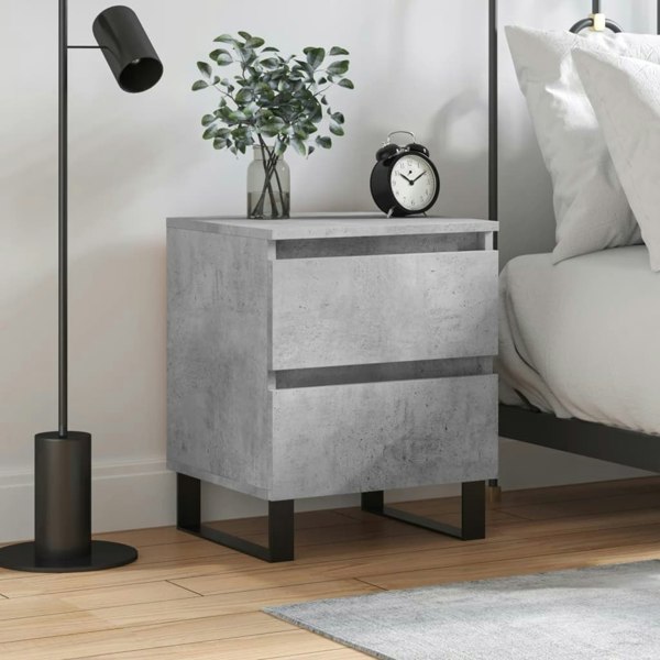 Berkfield Bedside Cabinet Concrete Grey 40x35x50 cm Engineered Wood