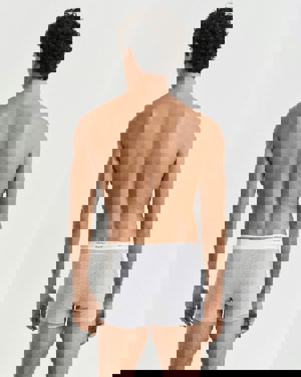 GANT 3-Pack Mens Core Trunks with Logo Waistband - 94 Light Grey Melange