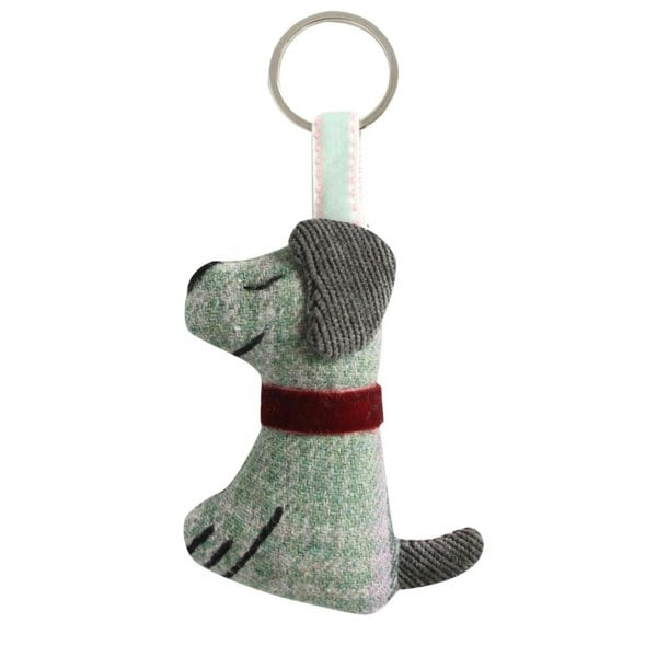 Earth Squared Tartan Tweed Dog Keyring