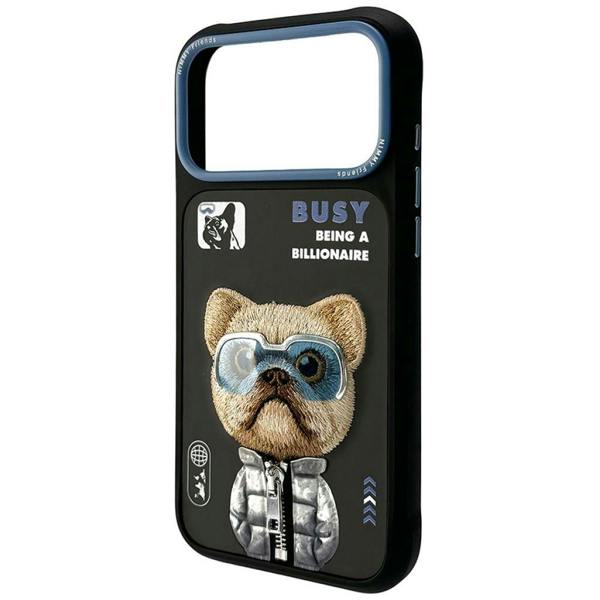 Nimmy Friends Nimmy Cool & Cute 2.0 Little Rich Tycoon Dog Case with MagSafe for iPhone 17 Pro 6.3" Black Blue - N-KMLL-IP17-PRO-01