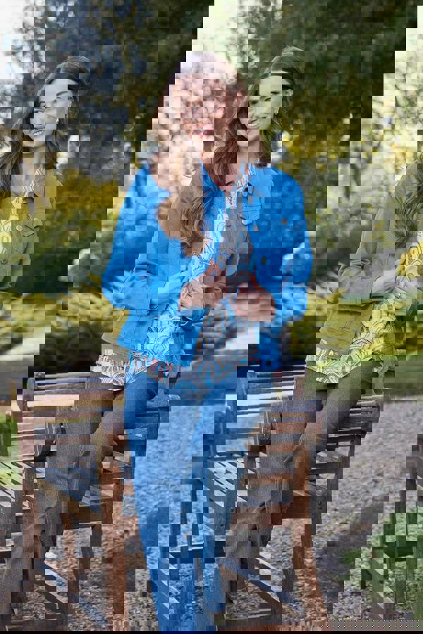 Mudflower Coloured Denim Jacket