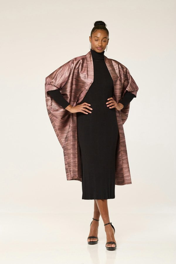 Lioness by TF Sand Storm Midi Kimono Jacket - Rose