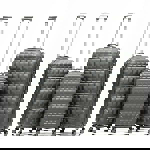 Flight Knight Set of 3 Hard Case Bubble Design Check-in Size Suitcases Hold Luggage