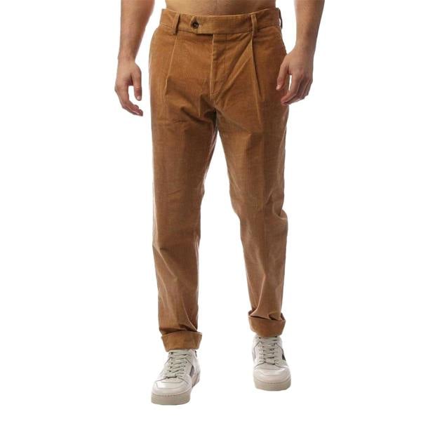 Boss Mens Perin Pleated Roll Up Trousers - Beige - 
