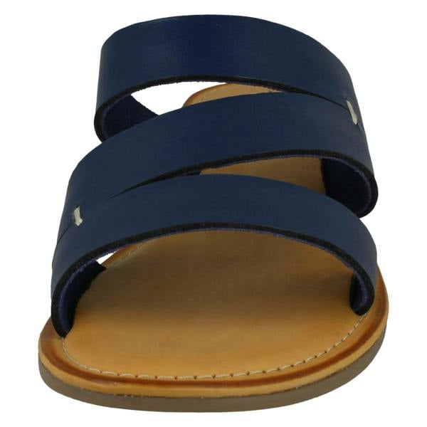 Leather Collection Ladies Leather Collection Flat Strappy Mules F00350