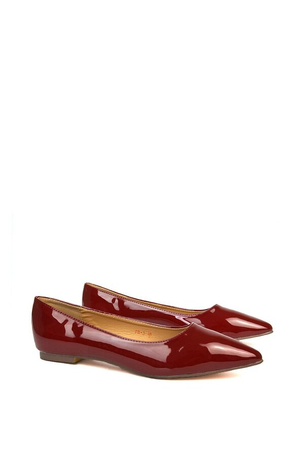 XY LONDON Slip on Pointed Toe Flat Ballerina Pump Shoes