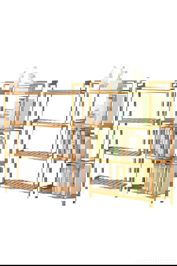 Living and Home 4 Tier Wood Audriel Bookcase