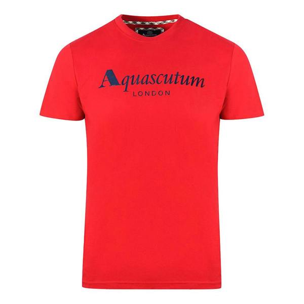 Aquascutum Mens London T-Shirt - Red - 