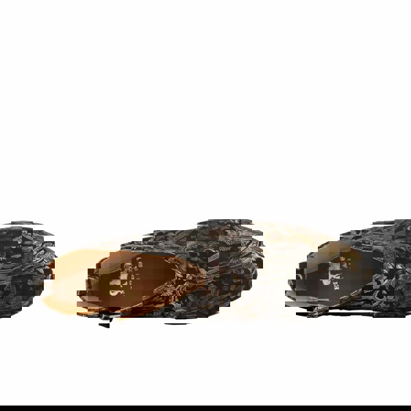 Embassy London Iris - Black & Gold & Burgundy - Women's leather ankle boot with soft insoles