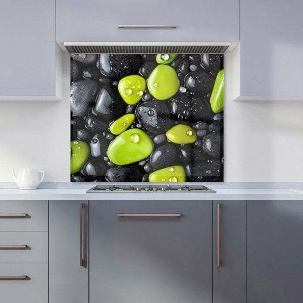 Warren Reed - Designer Lime and Charcoal Pebble Harmony Kitchen Splashback