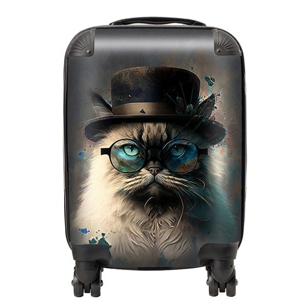 Warren Reed Birman Cat Face Glasses And Hat Splashart Suitcase