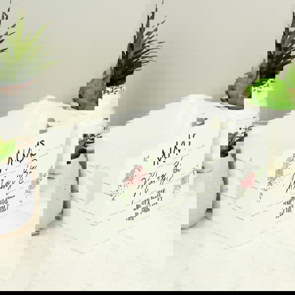 Personalised Memento Company Personalised Abstract Rose White Wooden Crate