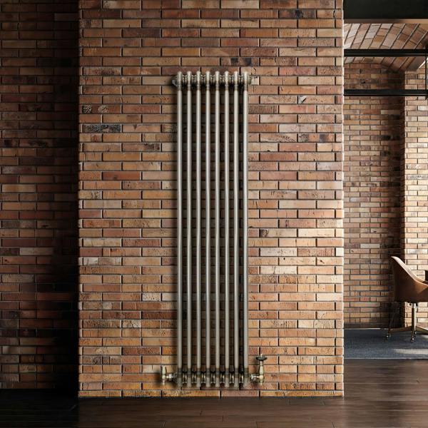 Monstershop Traditional 3 Column Radiator - 1500 x 380mm - Raw Metal