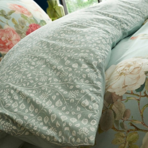RHS Rose Garden 200 Thread Count Cotton Reversible Duvet Cover Set