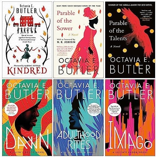 Octavia E. Butler 6 Books Set Kindred, Parable of the Sower, Parable of the Talents, Dawn & more