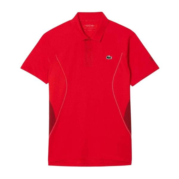 Lacoste Mens Tennis x Novak Djokovic Regular Polo Shirt - Red - 