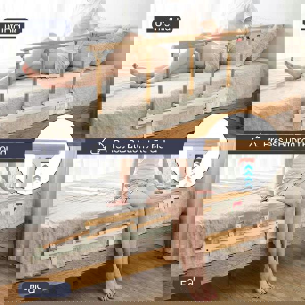 Levede Bed Rail Folding Bed Guard Safety for Elderly Adults Assist Bed Side