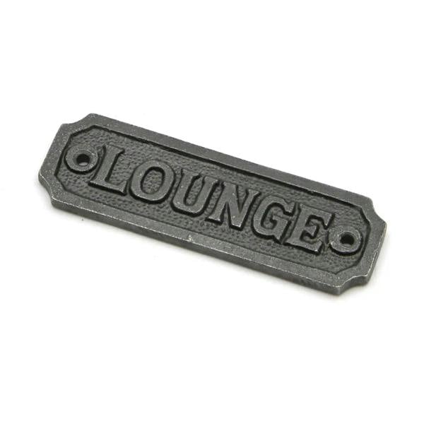 Cast Iron Lounge Door Sign - 108mm x 35mm