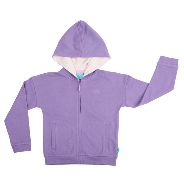 Luca and Rosa Purple Zip Up Girls Hoodie