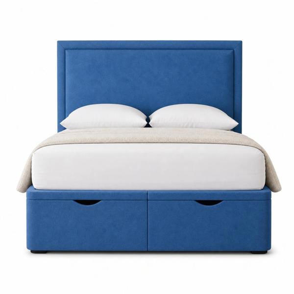Great British Beds Sofia Divan Ottoman Bed - Blue Plush