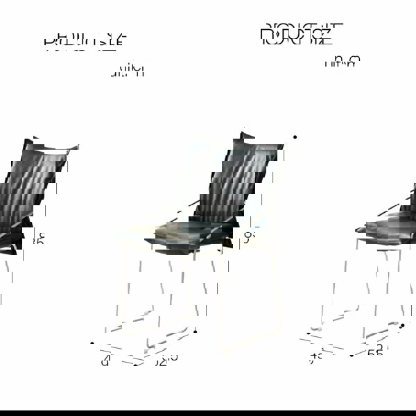 Rit Concept Egan Dining Chair With Armrests, Leather