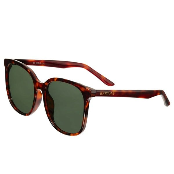 Bertha Avery Polarized Sunglasses - Tortoise/Forest Green - BRSBR050C2