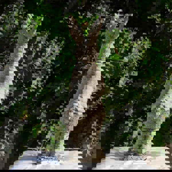 Cute Stone Cast Flopsy Bunny Large Garden Sculpture