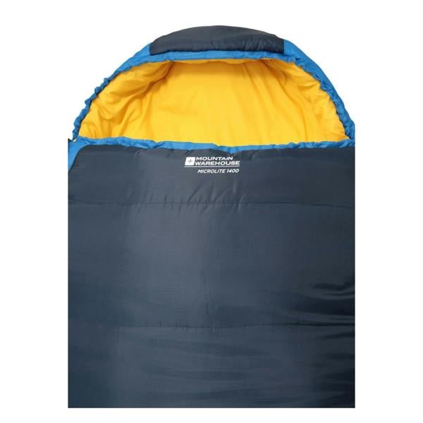 Mountain Warehouse Right Zip Microlite 1400 Mummy Sleeping Bag - Navy - 