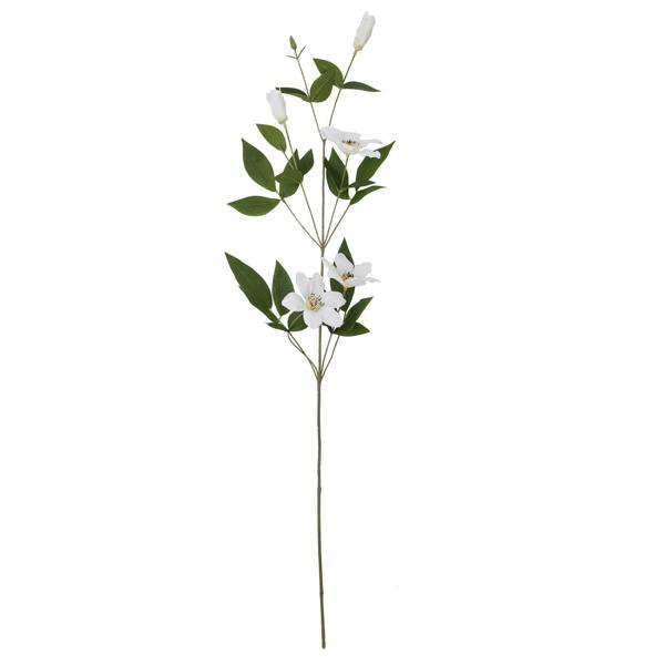 Hill Interiors Florida Clematis Artificial Flower - White/Green - 