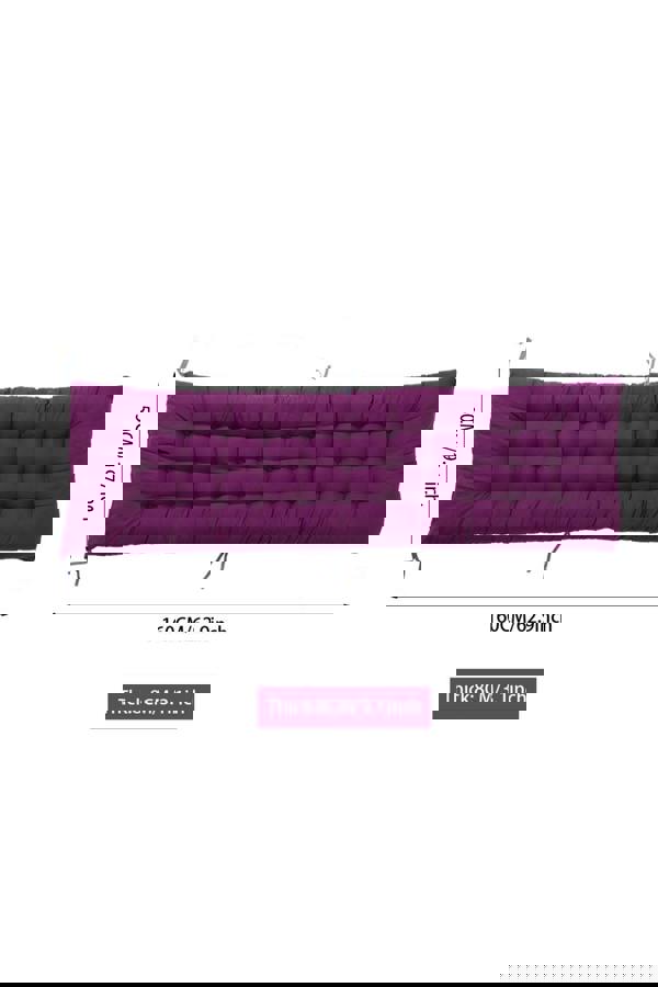 Living and Home 160 cm W x 50cm D Purple Garden Bench Cushion Sun Lounger Cushion