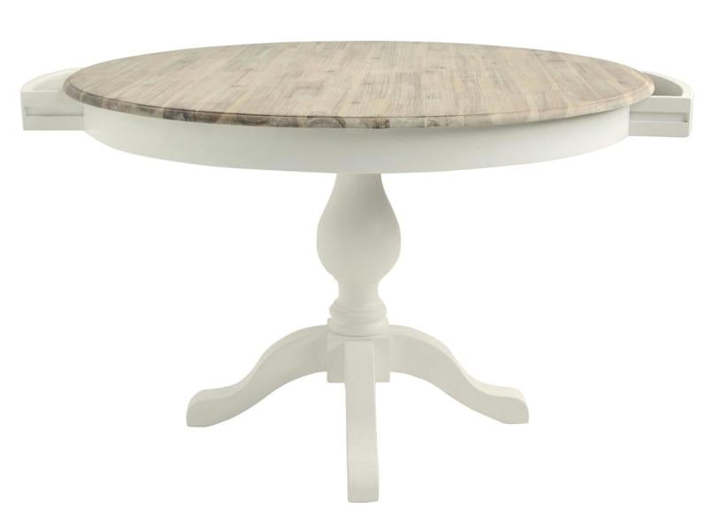 Statement Furniture Florence Large Pedestal Dining Table with Hidden Drawers 120cm