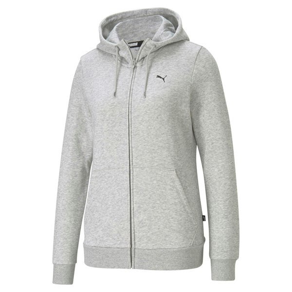 Puma Women's Logo Full Zip Hoodie - Grey