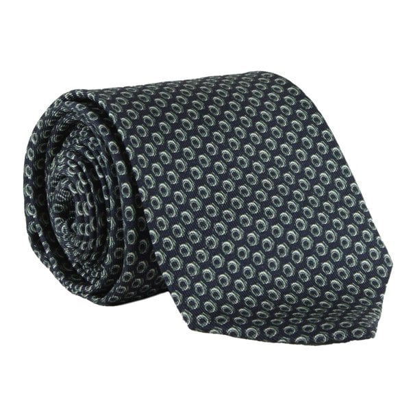 Dunhill hexbolt patterned woven silk tie