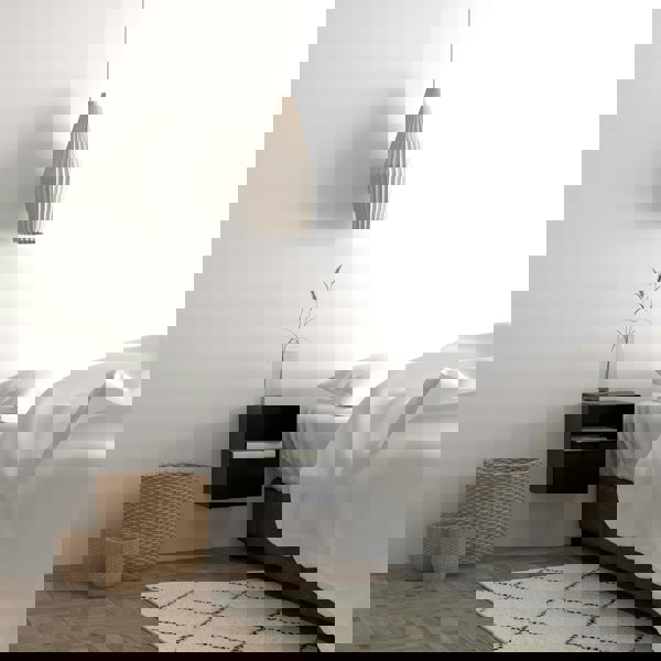 Furniture To Go Joliet 1 Drawer Wallmounted Bedside Table in Matt Black