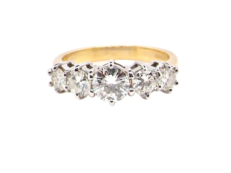 Vintage Tom An impressive five stone diamond ring