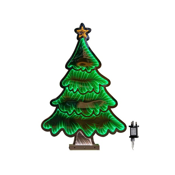 Samuel Alexander 60cm Infinity Standing Christmas Tree on Metal Base with Green LEDs