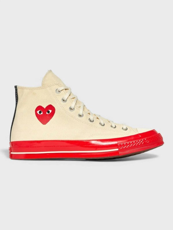 Converse Comme des Garçons Play x Converse Chuck 70 High Pristine Red