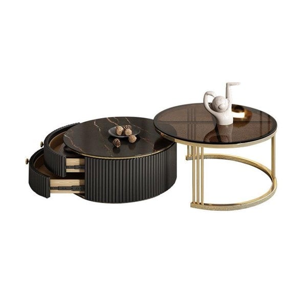Bblythe Nesting Coffee Table Set, Black-Weilai Concept-Weilai Concept