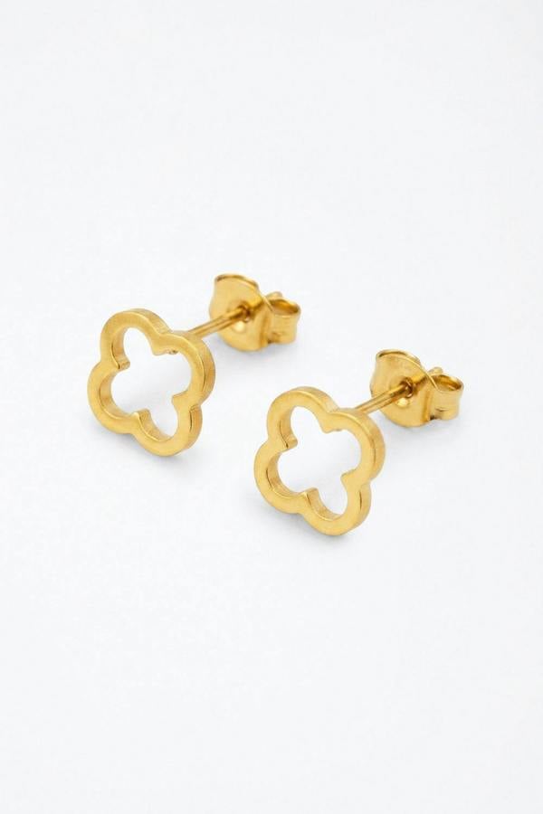 Serla 18k Gold Plated Clover Earrings