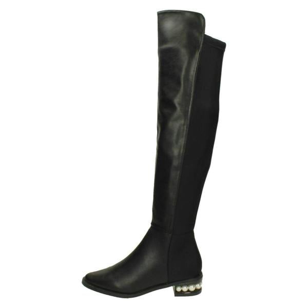 Spot On Ladies Spot On Over The Knee High Leg Boots