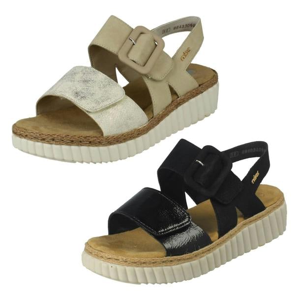 Rieker Ladies Rieker Extra Wide Fit Buckle Detailed Summer Sandals 69260