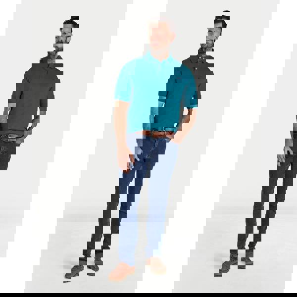 Raging Bull Mens Classic Organic Polo Shirt - Teal - 